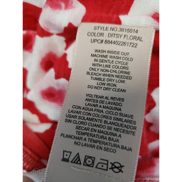 Philosophy 2XL Women's Short Sleeve V-Neck Shirt Ditsy Floral pima Cotton Blouse - Picture 6 of 6